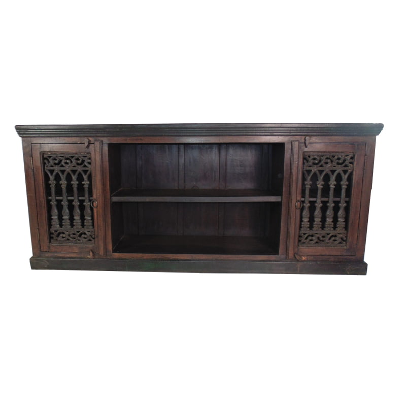 44018002 Arvada 2 Iron Jali Door Plasma - Brown