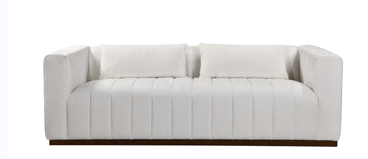 88023059 Upton Sofa with 2 Toss Pillows, Ivory