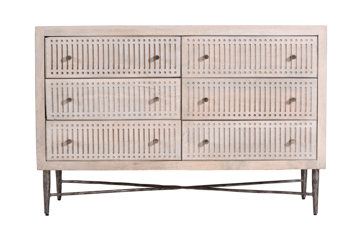 79116002A Sarah 6 Drawer Chest, Ivory