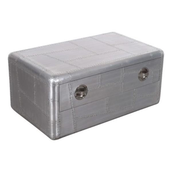 57003007 Pilot 1-Drawer Cocktail Table - Silver