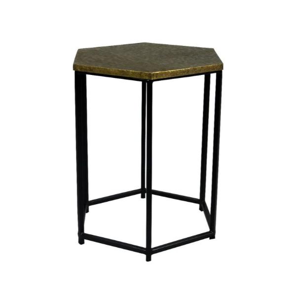 82004010 Orlando Occasional Table Brass - Gold & Black