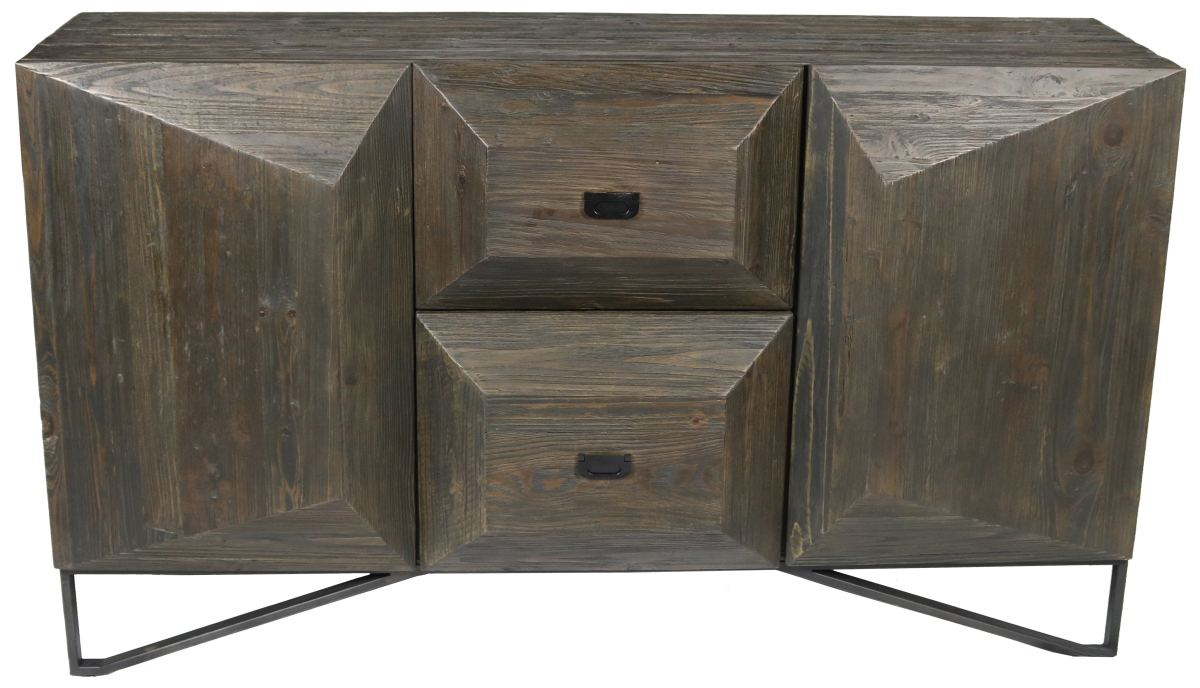 Aliso 2-Drawer 2-Door Sideboard, Dark Brown