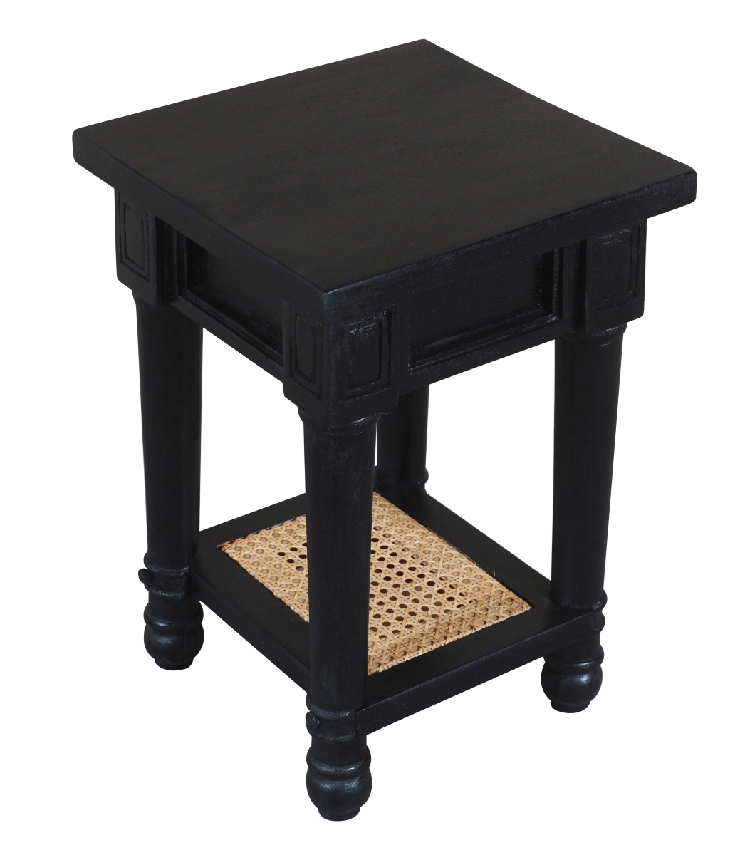 71604001 Navice 1-Shelf End Table, Natural & Black