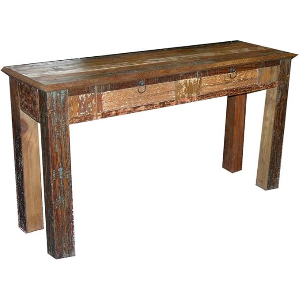 87005001 Trinidad 2-Drawer Console Table - Brown & Multi Color