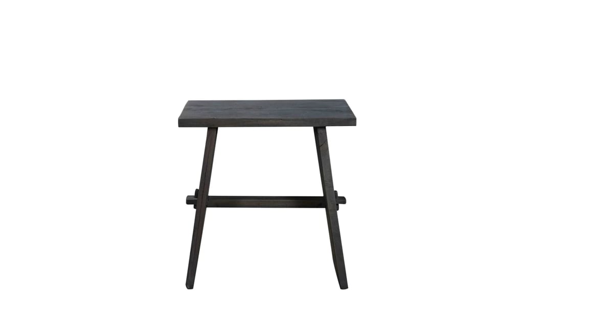 90110001 19 in. Recycled Solid Mango Wood Bar Surita Stool - Dark Gray