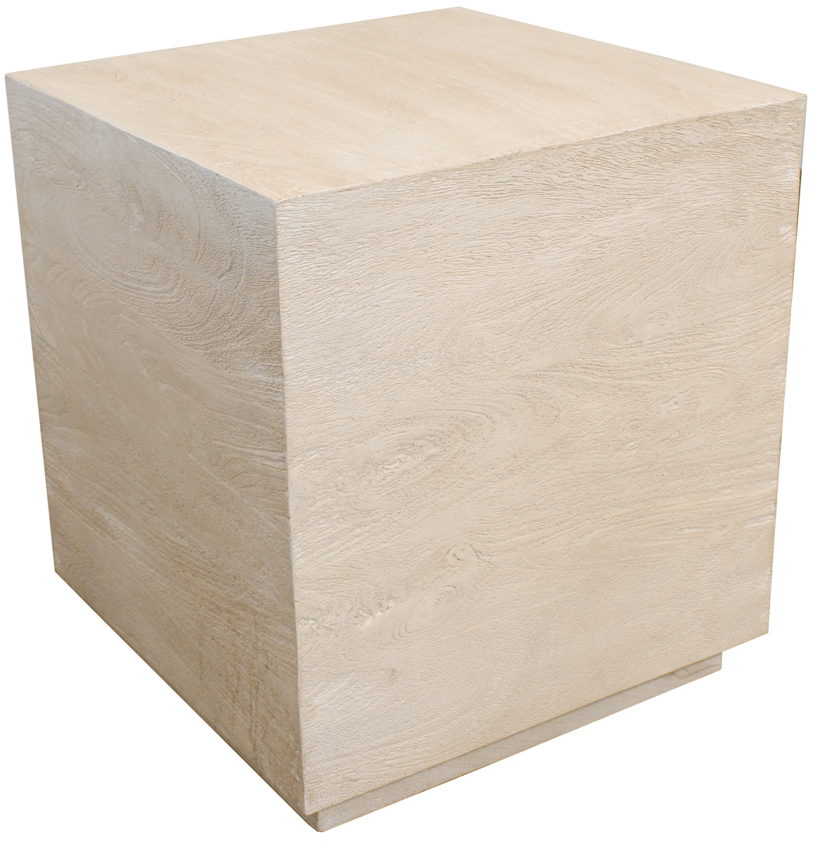 77004001 18 in. Flagstaff Square Side Table, Stone Natural