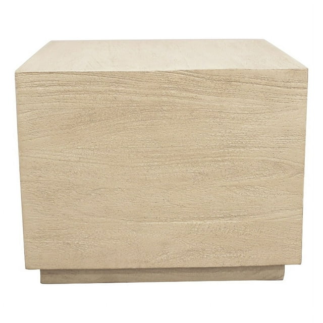 77004002 20 in. Flagstaff Square Side Table, Stone Natural