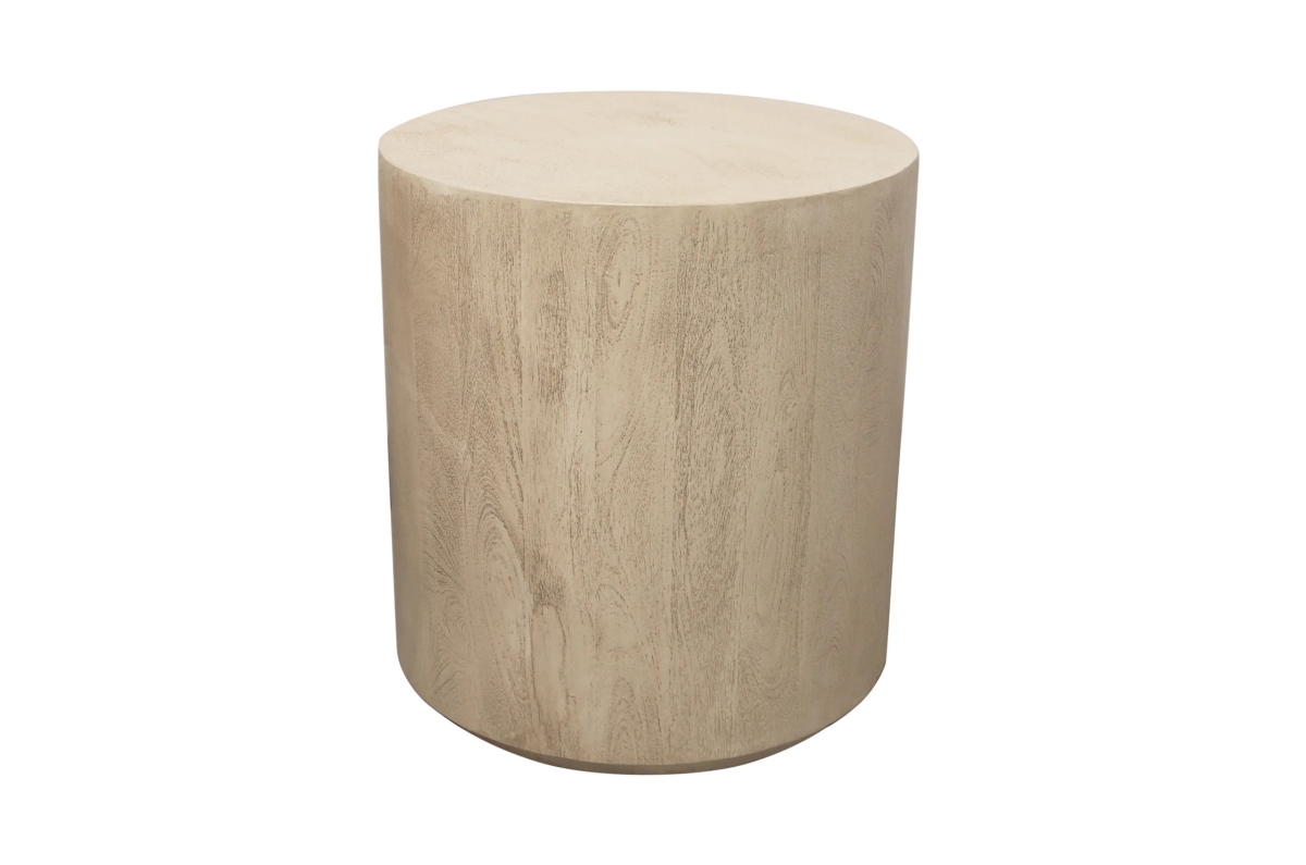77004003 18 in. Flagstaff Round Side Table - Stone Natural