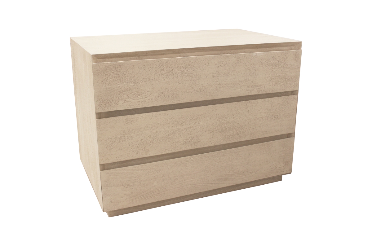 77014002 32 in. Flagstaff 3-Drawer Nightstand, Stone Natural