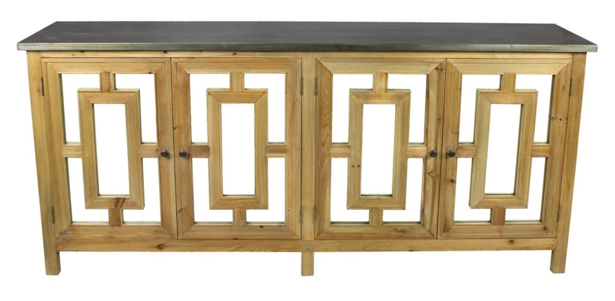 62009003 Manhattan Beach Sideboard- 4-Door with Mirror - Natural