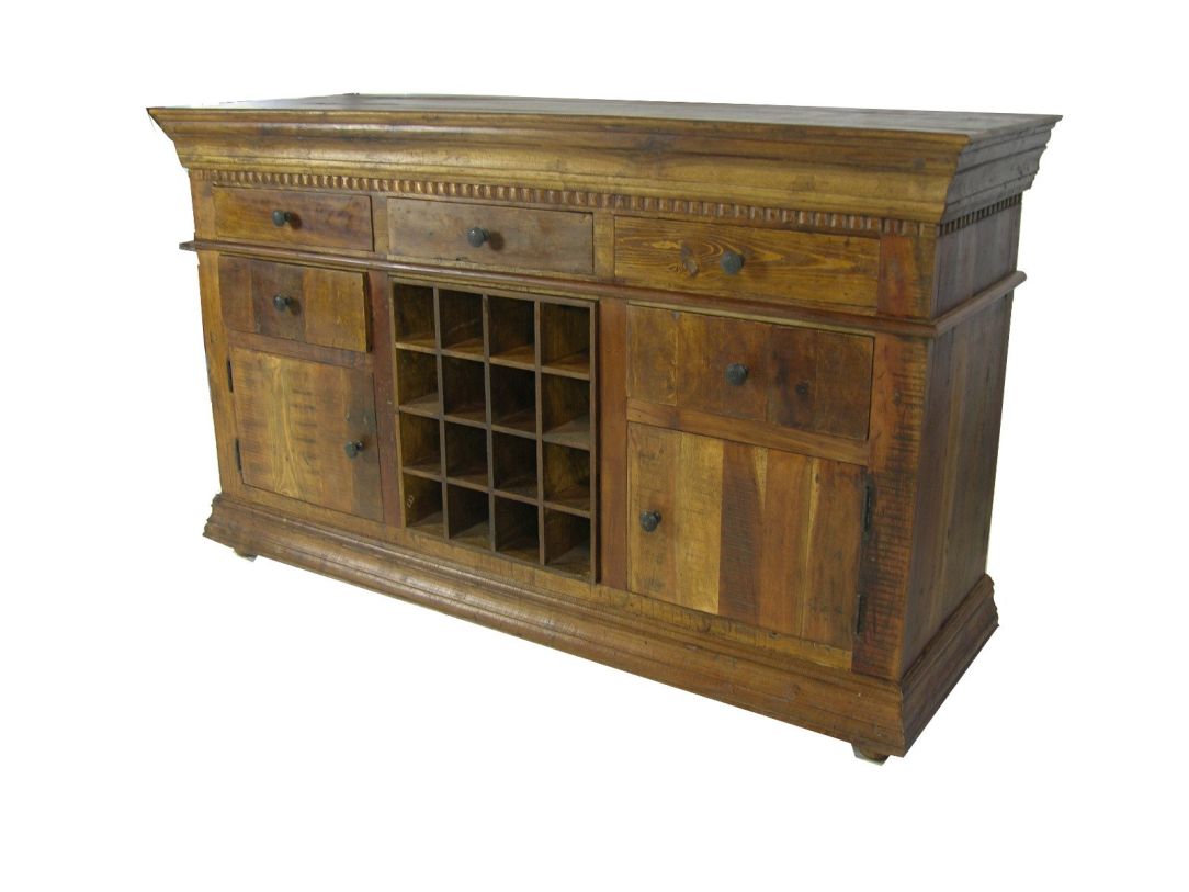 76009002 Sedalia 5-Drawer Wine Buffet - Brown