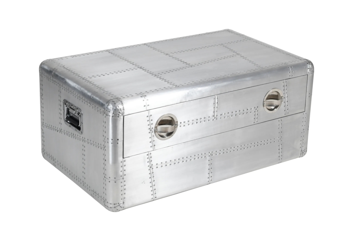 57003002 Pilot 1-Drawer Cocktail Table - Silver