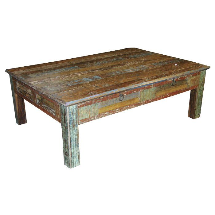 87003002 Trinidad 2-Drawer Cocktail Table - Brown & Multi Color