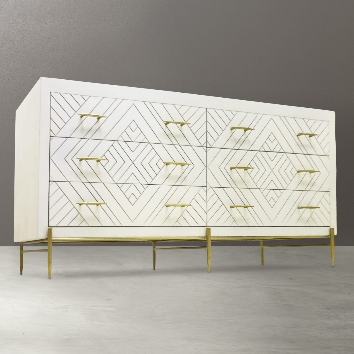 59016002A Redondo Perez Dresser - 6 Drawers - White