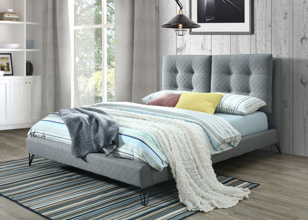 88011013 Adele Bed - Queen Size - Gray