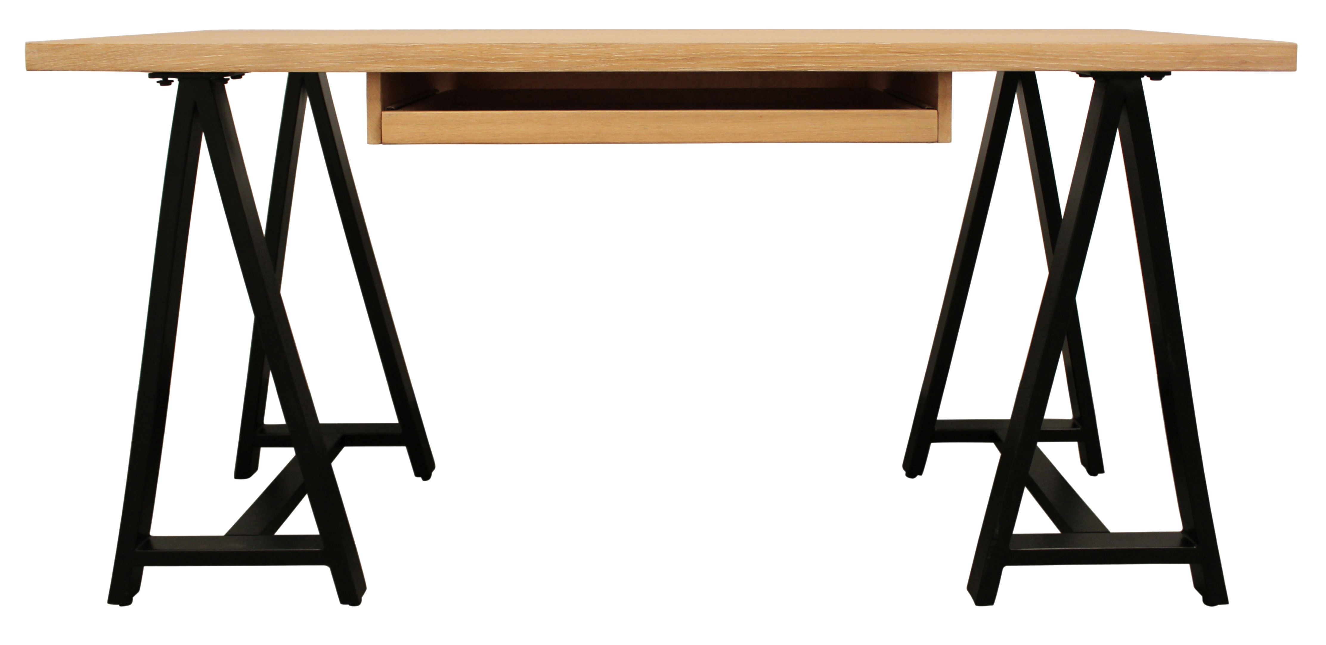 Rake Paolini Executive Desk with One Large Keyboard Drawer, Ivory