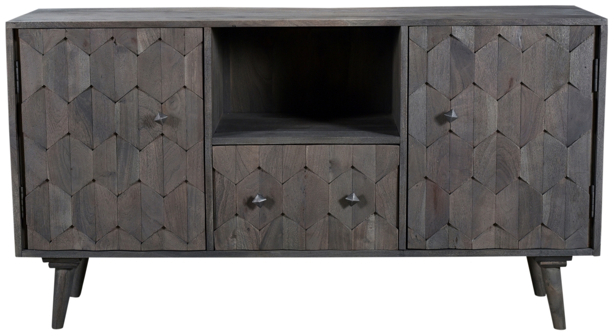 90128001 Onyx Media Cabinet, Dark Gray