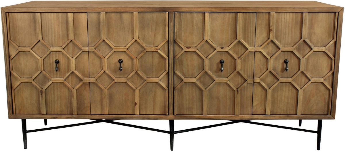 69009014 Samara 4 Door Sideboard, Natural