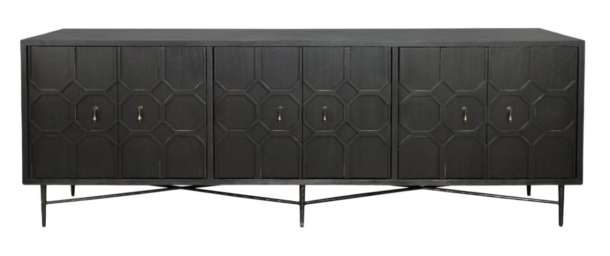 69009016 Samara 6 Door Sideboard, Black