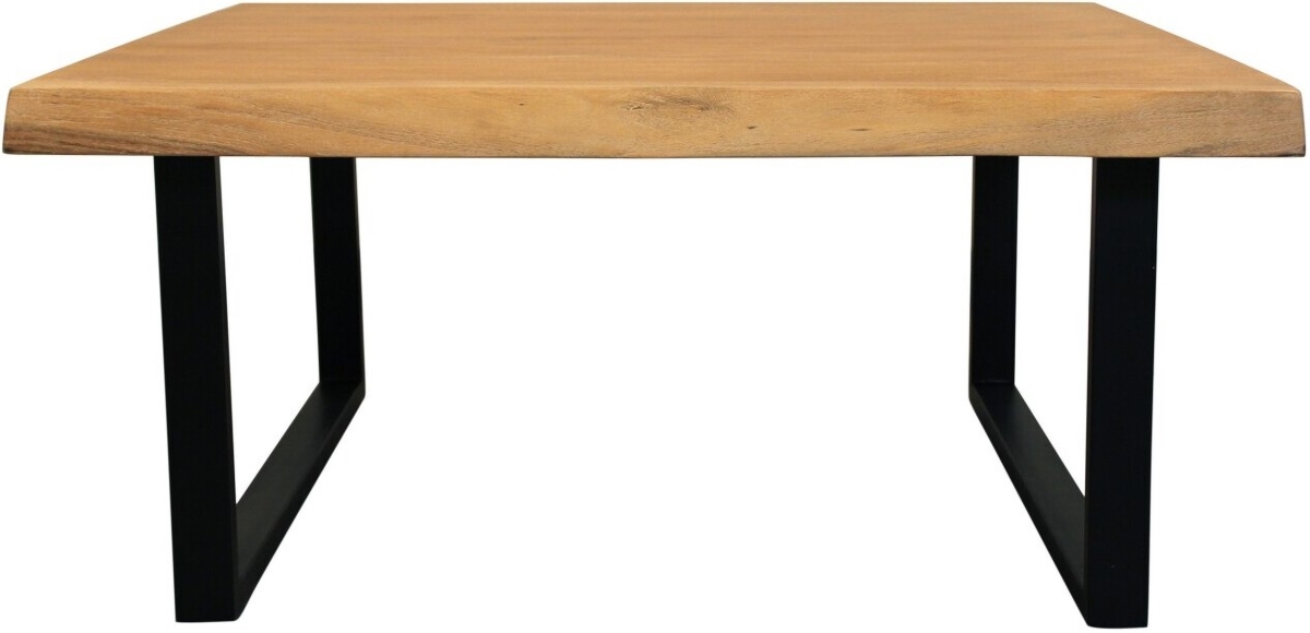 59103003 Sycamore Solid Wood Live Edge Square Coffee Table, Natural
