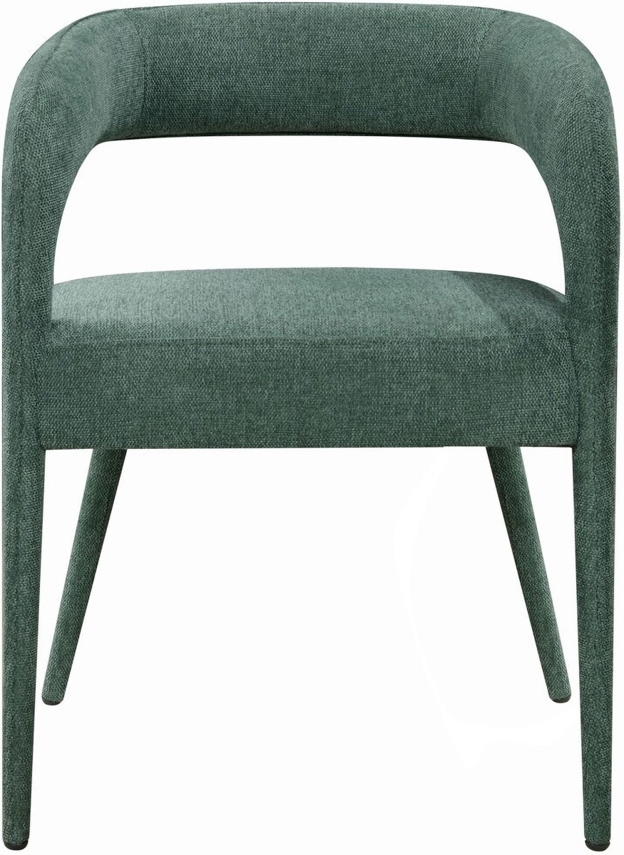 88011106 Galway 2 Piece Set of Two Comfy Cushioned Metal Side Chairs, Teal Linen Fabric