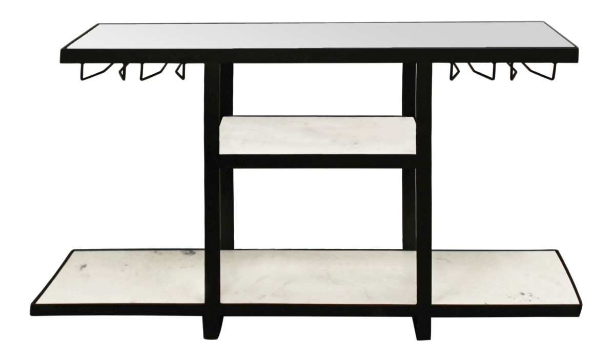 82006002 Jonah Bar Console with Iron Frame - Black