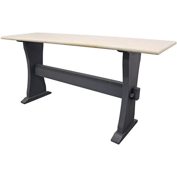 82005011 Marina Marble Top Console Table, White