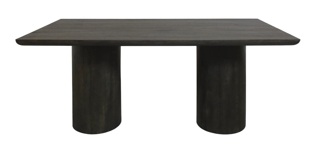 77102012 72 in. Minoa Solid Wood Rectangular Dining Table - Dark Brown