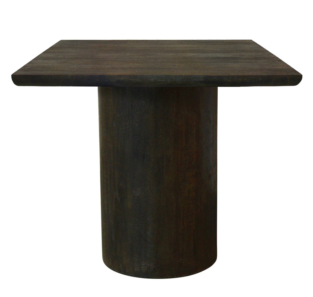 77104012 Minoa 24 in. Solid Wood Square Top End Table, Dark Brown