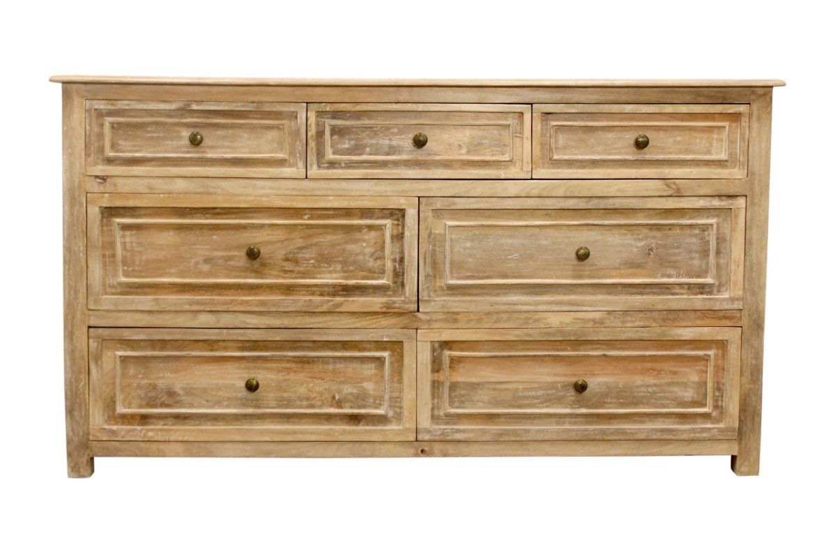 99116001 Jenna 7-Drawer Solid Wood Dresser - Natural