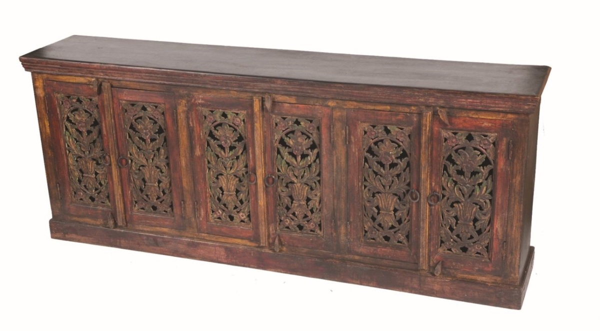 44009006 Arvada 6 Carved Doors Buffet - Brown