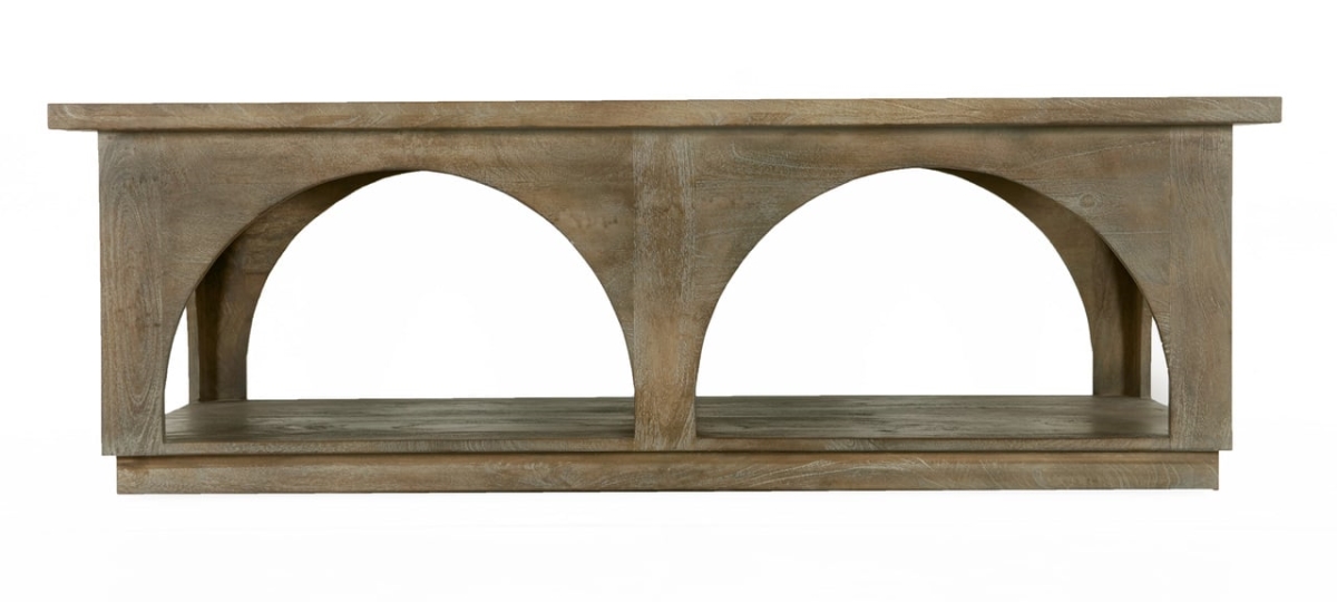 75203002 Archie Solid Wood Coffee Table in Antique Brown, 2 Step