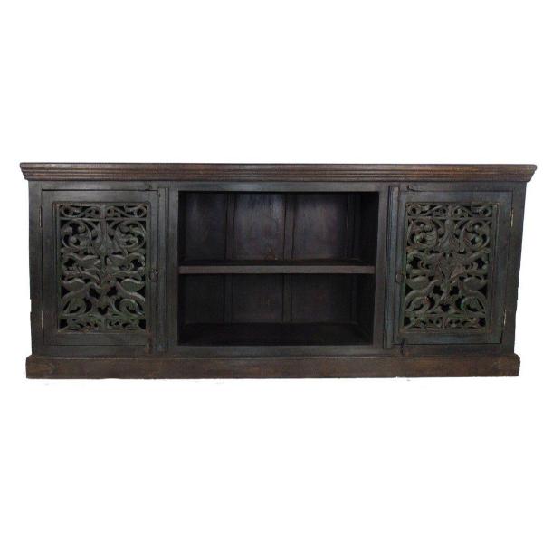 44018004 Arvada 2 Carved Door Plasma - Brown
