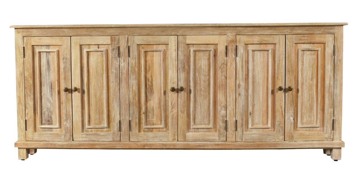 Jenna 6-Door Sideboard - Natural Finish - Solid Mango Wood - Elegant Design