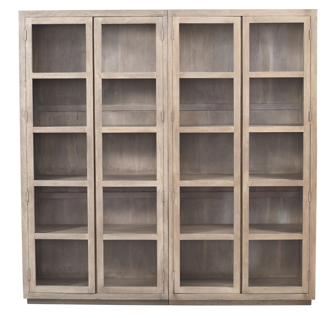 95208001 Argyle Bookcase in Ivory - Stained Reclaimed Wood