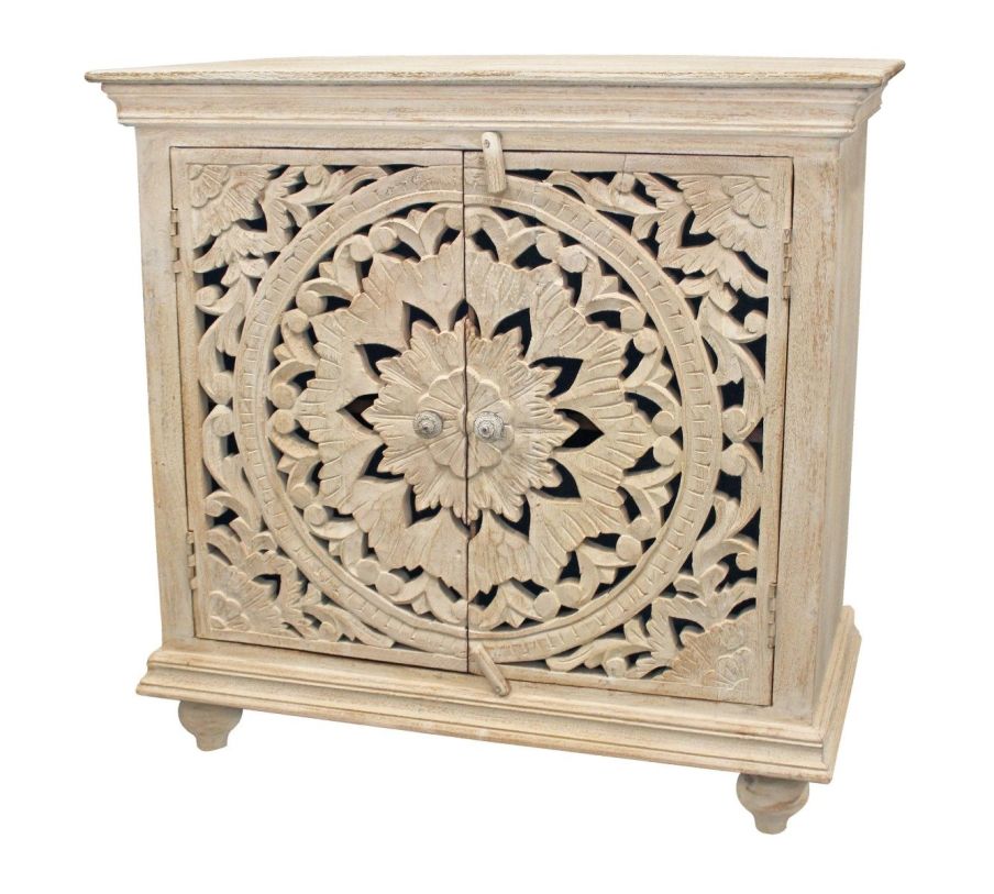 43009018 Flos 2-Door Cabinet - Distressed White