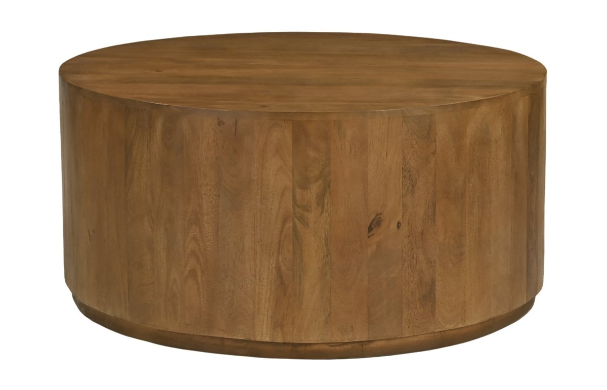 77003021 Flagstaff Round Contemporary Coffee Table in Spice Tan