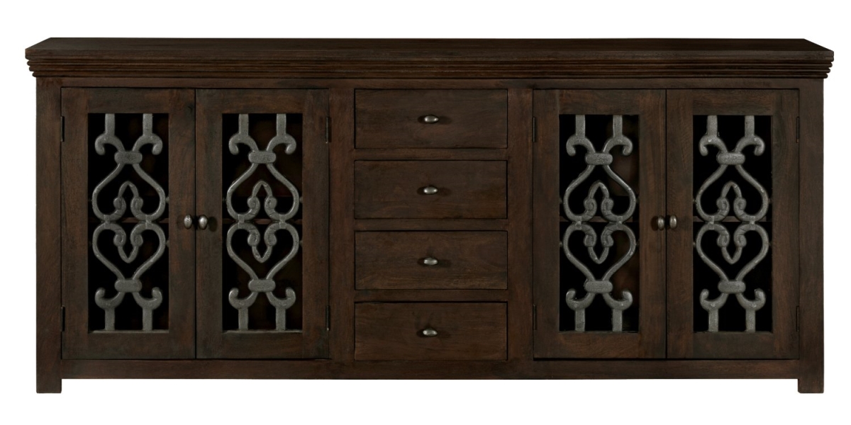 77609021 Hearst Sideboard 4 Door 4 Drawer in Barista Brown