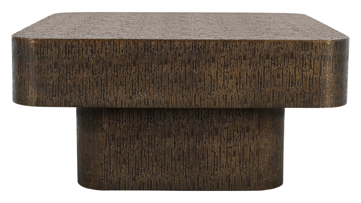 60203003 18 x 36 x 36 in. Landon Cocktail Table - Stamped Brass