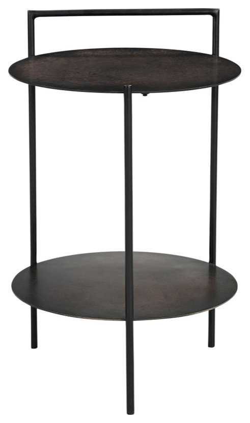 63104006 Benji Iron Side Table in Copper Patina