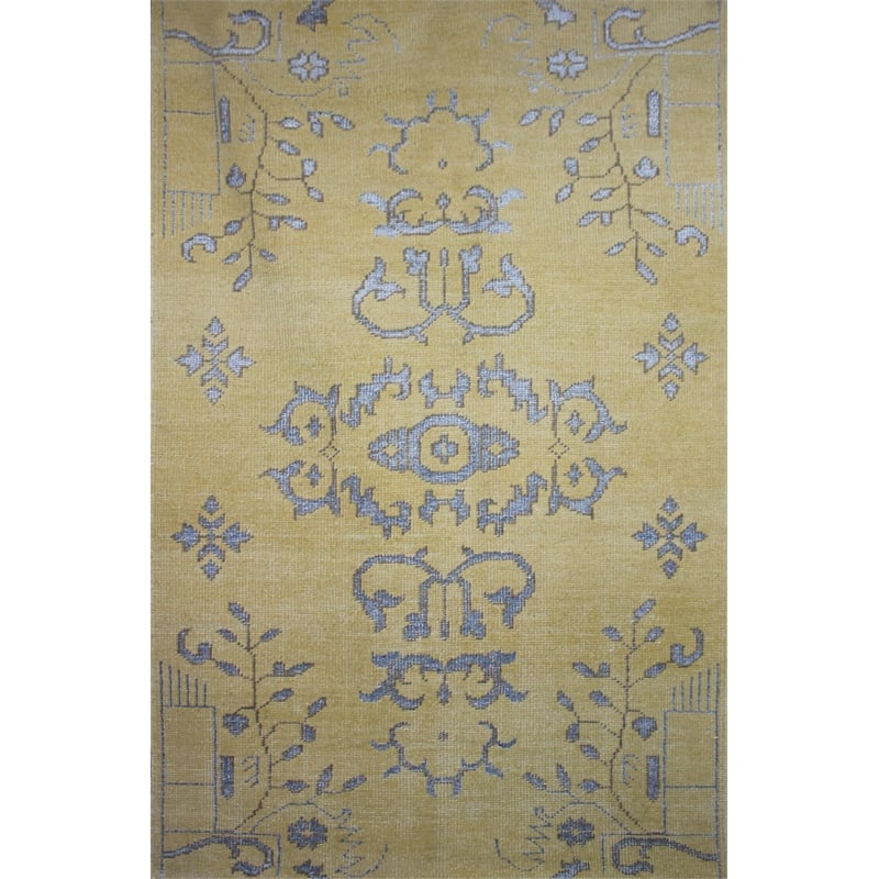 Picture of Moti ME02-BGE-6239 5 x 8 ft. Emblem 02 Knotted Wool Area Rug Allover&#44; Beige