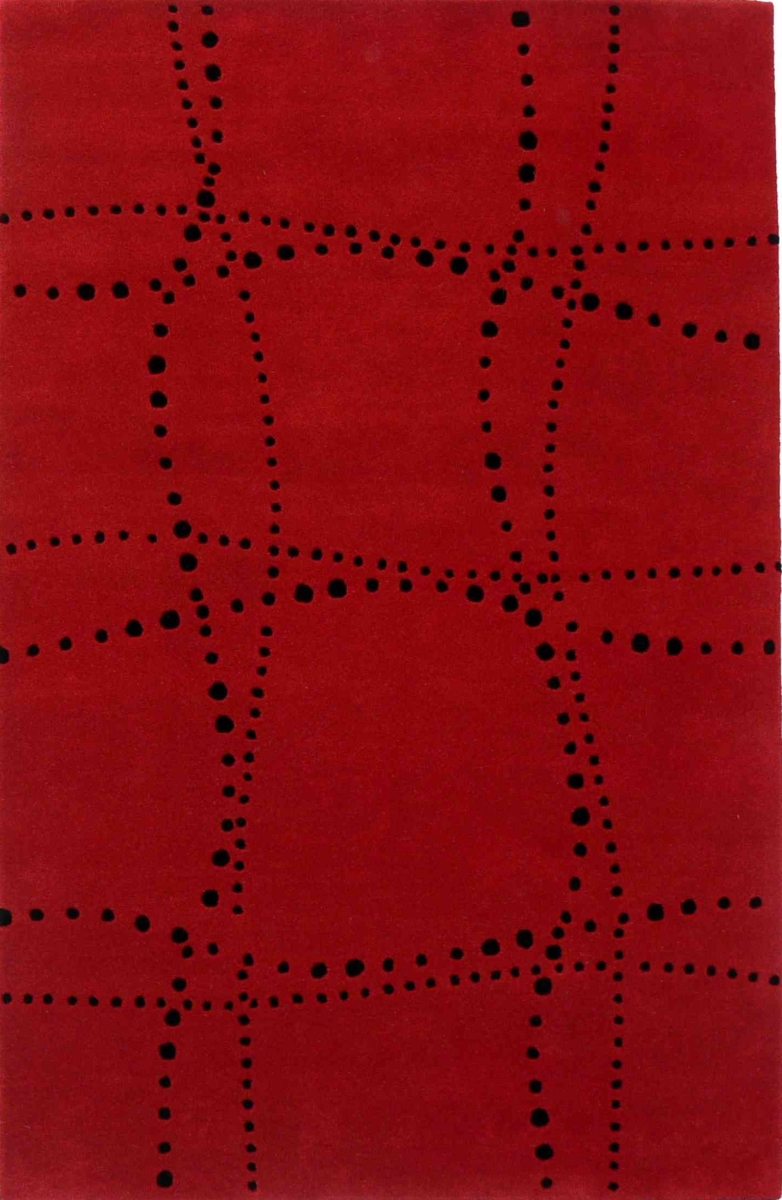 SW02-RED-1813 2 x 3 ft. Samba Rectangle Area Rug - Red