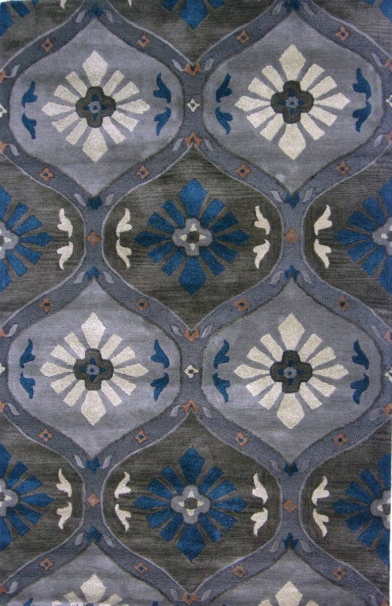 SW09-BLU-1830 1 ft. 6 in. x 1 ft. 6 in. Samba Rectangle Area Rug - Blue