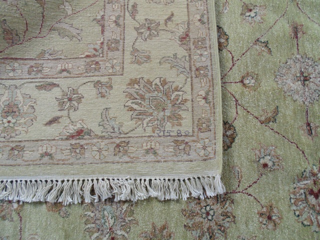 S-ZIE-GR-69 6 x 9 ft. Sonnet Rectangle Area Rug - Green & Beige