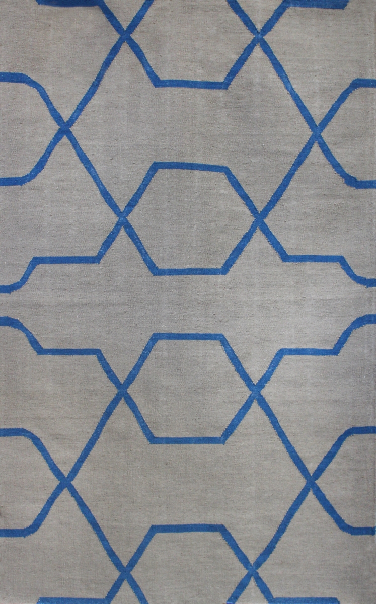 TH01-CL-6902 5 x 8 ft. Totem Rectangle Area Rug - Cool Gray
