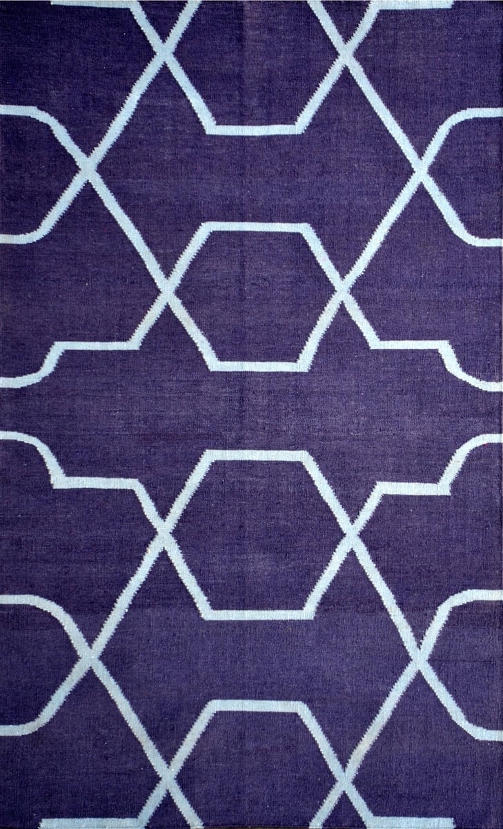 TH01-CL-BLU-6914 5 x 8 ft. Totem Rectangle Area Rug - Cool Gray & Blue