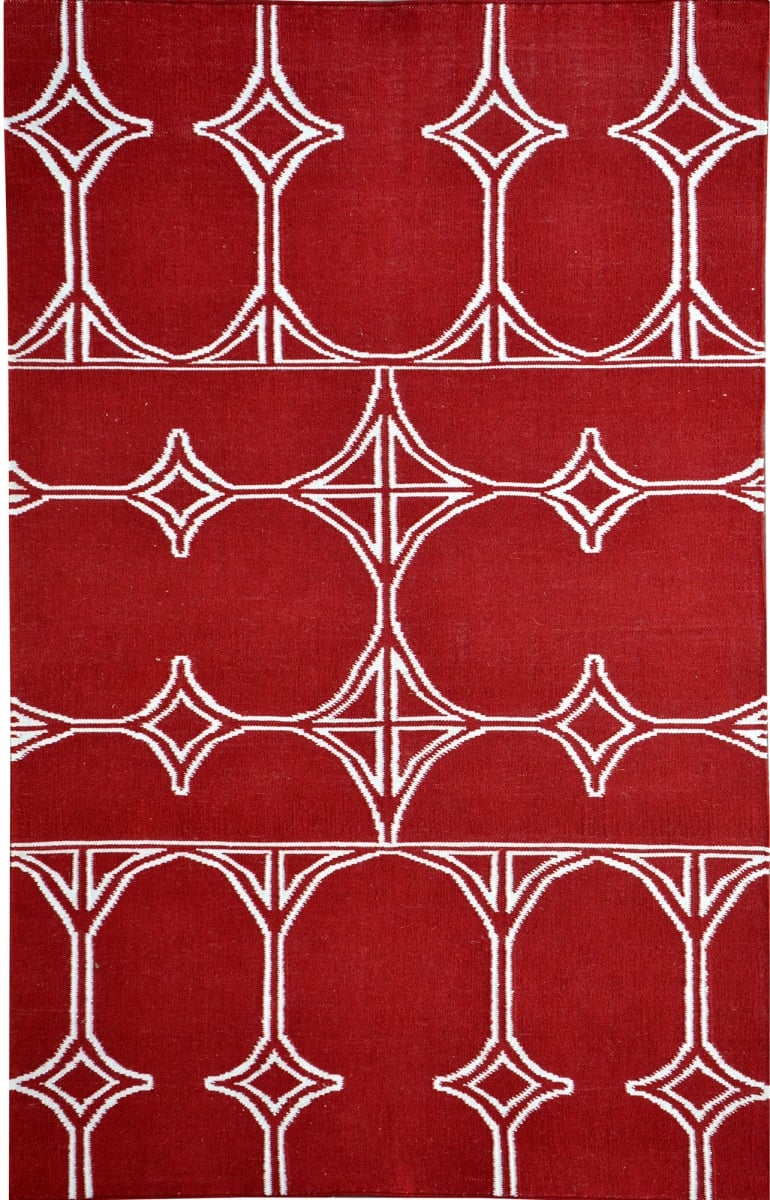 TH03-RED-6920 5 x 8 ft. Totem Rectangle Area Rug - Red