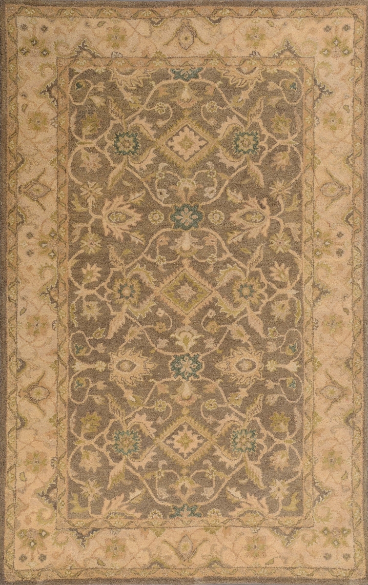 WI01-BRN-1067 8 x 11 ft. Waterlily Rectangle Area Rug - Brown