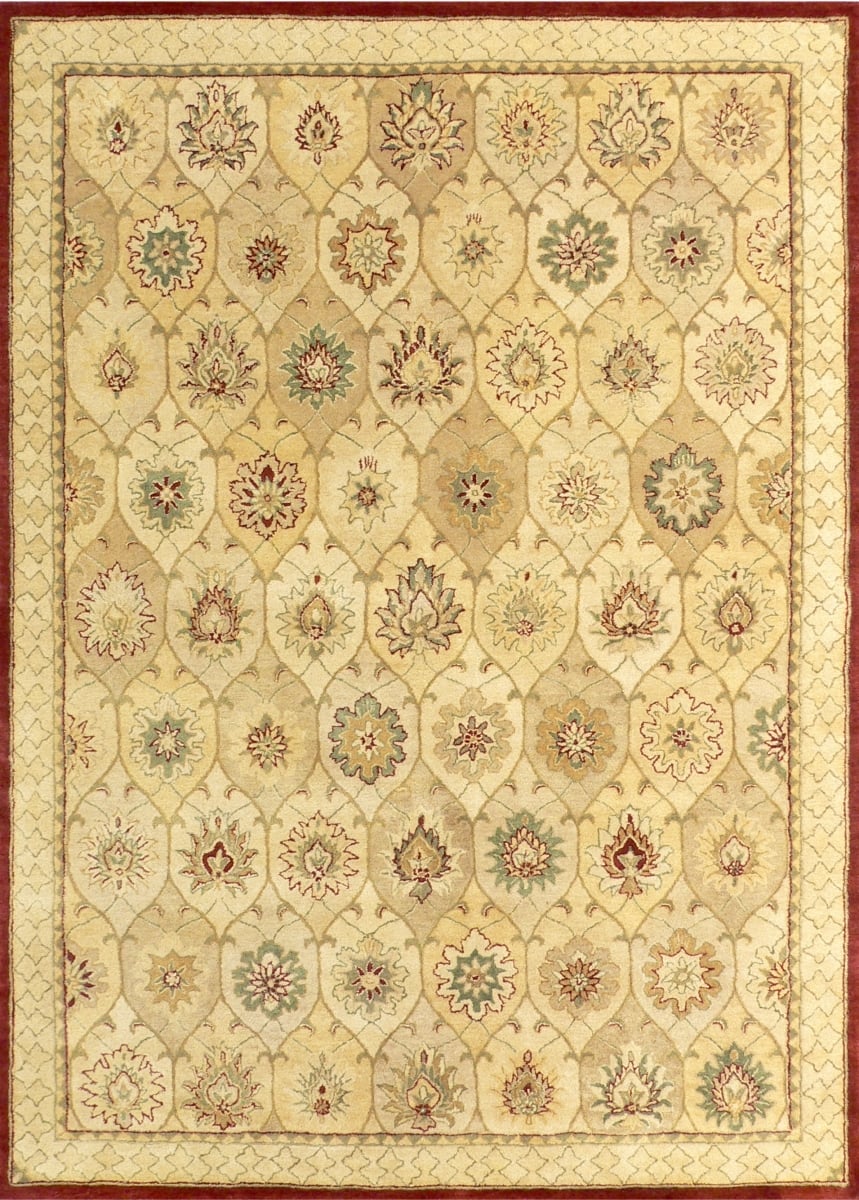 WI03-RUS-1111 1 ft. 6 in. x 1 ft. 6 in. Waterlily Rectangle Area Rug - Rust
