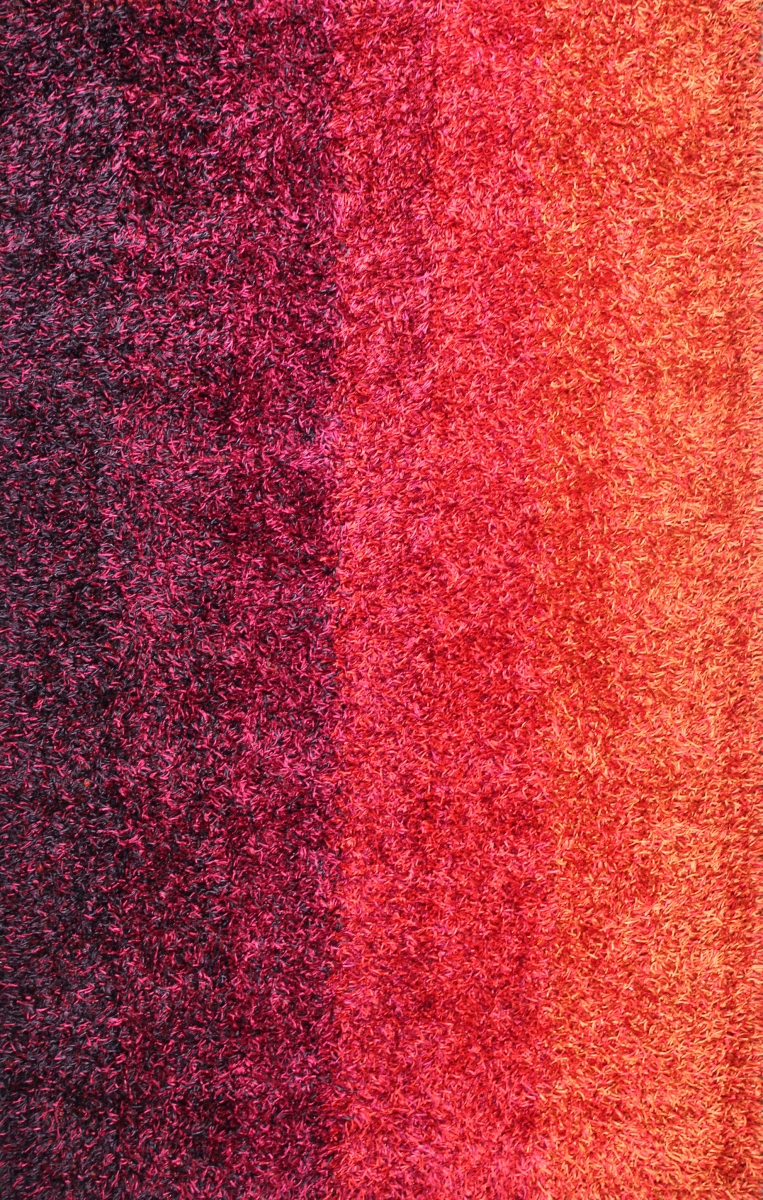 ZS01-RED-1001 5 x 8 ft. Zariah Shag Rectangle Area Rug - Red